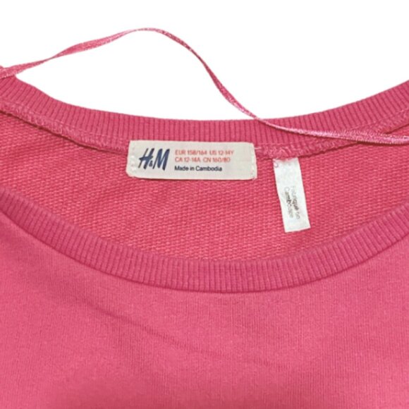H&M Women's Hot Pink Dog Face Sweater Size Medium - Picture 3 of 5